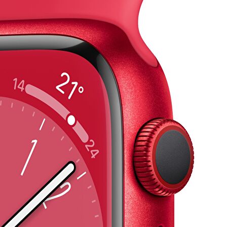 Apple Watch Series 8 GPS + Cellular 41 mm PRODUCT(RED) Alüminyum Kasa ve PRODUCT(RED) Spor Kordon - Normal Boy - MNJ23TU/A